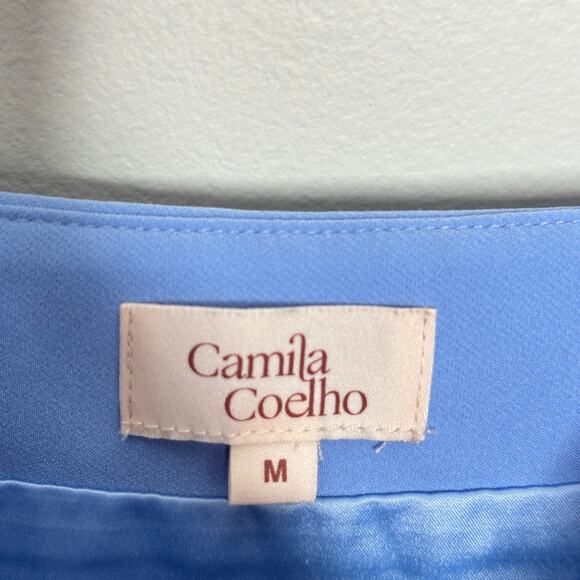 CAMILA COELHO Aaliyah Midi Dress Periwinkle Blue Sz M {TT14} - Picture 9 of 10